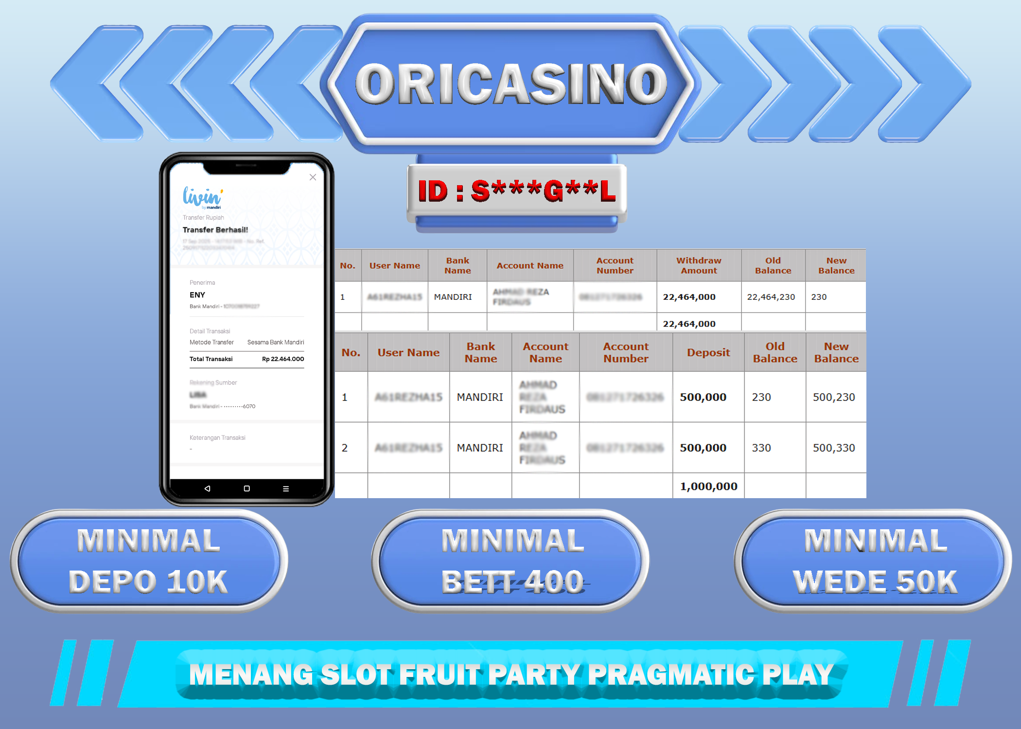 BUKTI KEMENANGAN FRUIT PARTY PRAGMATIC PLAY